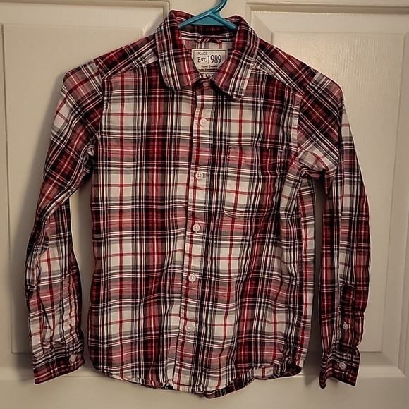 The Children's Place Other - Childrens Place long sleeved, red plaid, buttondown shirt. LG(10-12)